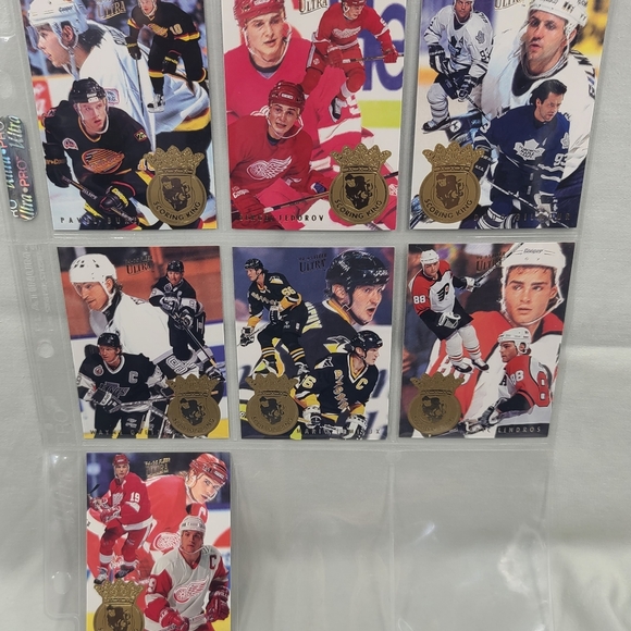 1994-95 ULTRA AWARD WINNERS COMPLETE SET (1-8) Gretzky Hasek Fedorov Brodeur - Picture 3 of 4